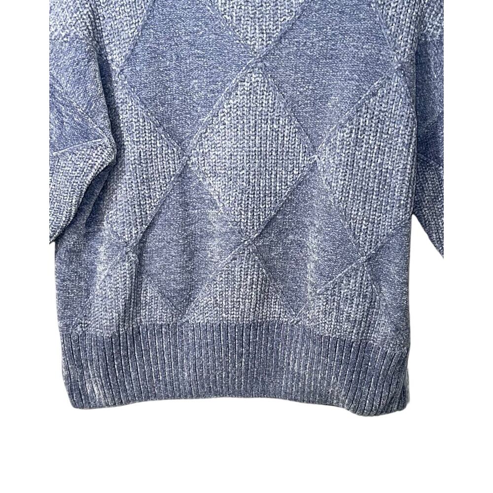 Christian Siriano Sweater Womens Size L Blue Pullover Mock Neck Soft Cozy Casual - Picture 8 of 12